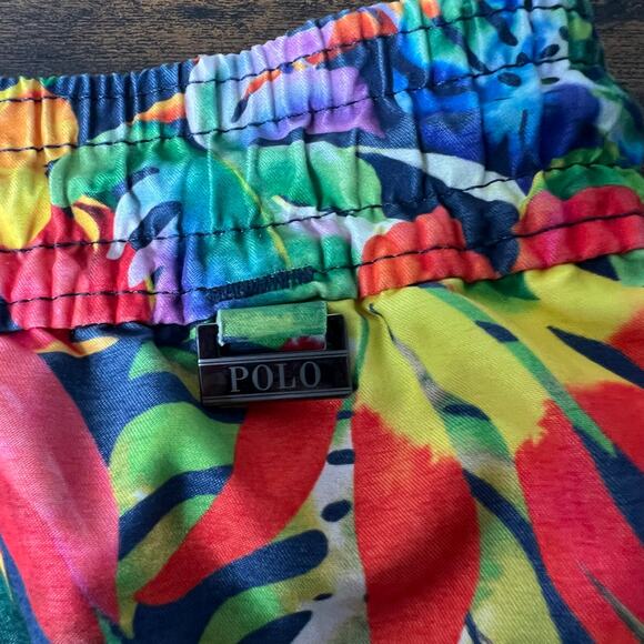 Polo Ralph Lauren Men's 7-1/4 Inch Classic-Fit Swim Trunks Tropical Parrots Sz M - Picture 12 of 14